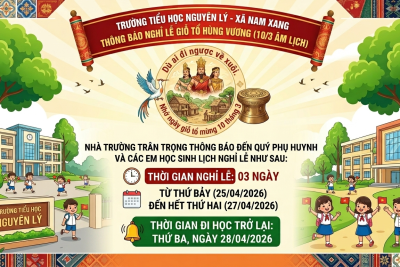 THÔNG BÁO NGHỈ LỄ GIỖ TỔ HÙNG VƯƠNG 10/3