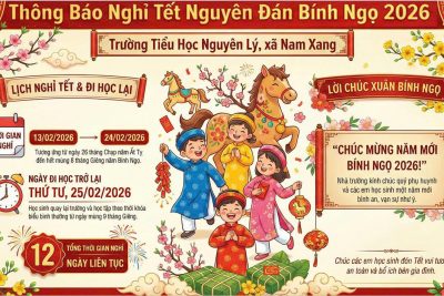 Thông báo Lịch nghỉ Tết Nguyên đán Bính Ngọ