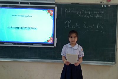 TRƯỜNG TIỂU HỌC NGUYÊN LÝ HƯỞNG ỨNG NGÀY THƠ VIỆT NAM